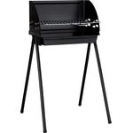 Haushalt International Grill Standgrill Holzkohlegrill mit Windschutz 64256, ideal beim Picknick, Camping, höhenverstellbarer Grillrost - Preisvergleich