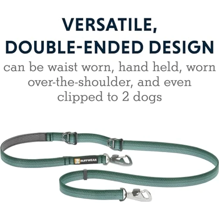 Ruffwear Hundeleine Switchbak Leash River Rock Green - Längenverstellbare Leine mit V-Ringen – Bild 3