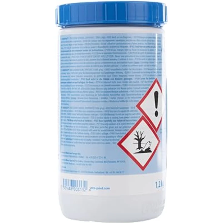 hth GRANUFAST Chlorgranulat 1,2 kg, schnelllösliches Desinfektionsmittel mit 56% verfügbarem Chlor für effektive Schockchlorung – Bild 4