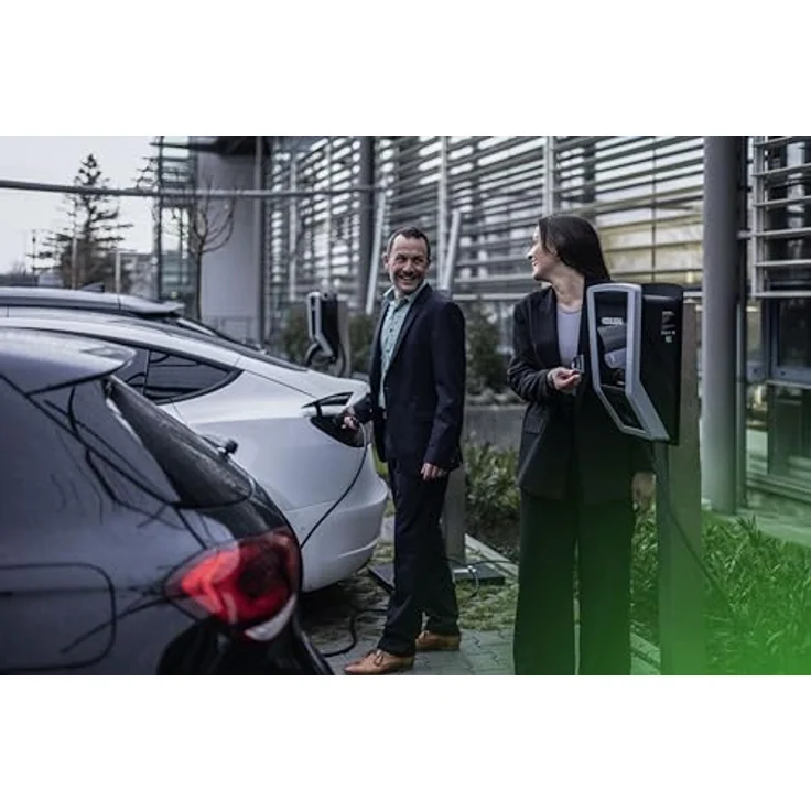 Amperfied Heidelberg Wallbox Connect Business, Elektroauto Ladestation mit bis 11 kW Ausgangsleistung, 5 m Kabel, RFID-Kartenautorisierung, MID-Energiezähler, blau – Bild 3