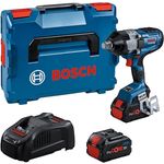 Bosch Professional 18V System BITURBO Akku Drehschlagschrauber GDS 18V-1600 HC (3/4" mit hoher Durchzugskraft, inkl. 2x Akku ProCORE18V 8.0Ah, Ladegerät GAL 1880 CV, Bluetooth-Modul GCY 42, L-BOXX)