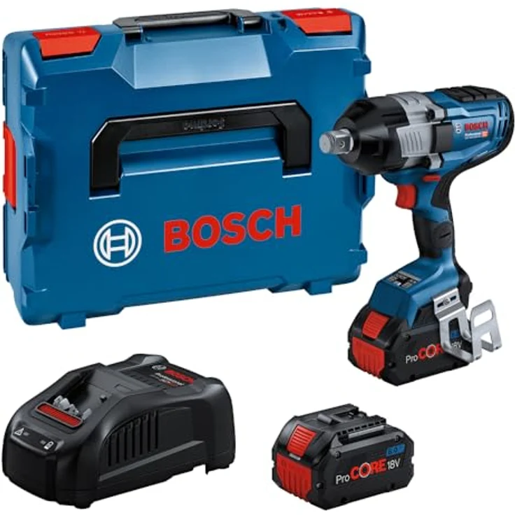 Bosch Professional 18V System BITURBO Akku Drehschlagschrauber GDS 18V-1600 HC (3/4" mit hoher Durchzugskraft, inkl. 2x Akku ProCORE18V 8.0Ah, Ladegerät GAL 1880 CV, Bluetooth-Modul GCY 42, L-BOXX) – Bild 1