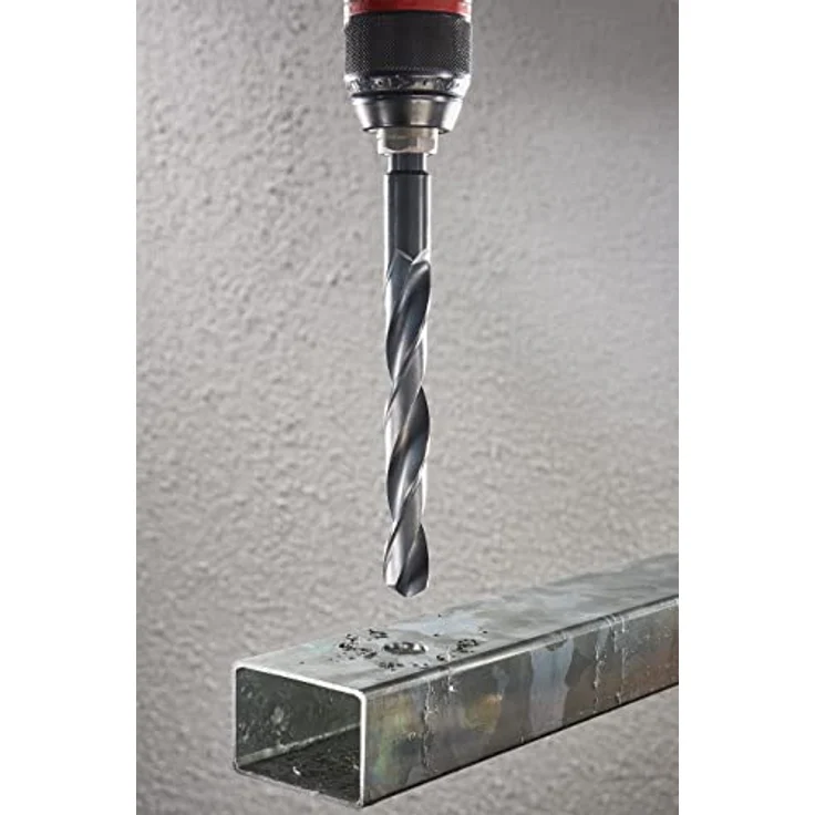 Wolfcraft Spiralbohrer 7514010, HSS Metallbohrer mit 118° Spitzenwinkel und großem Spanleitnut, rundschaft – Bild 6