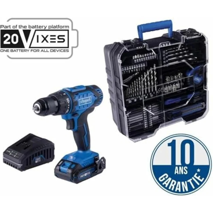 Scheppach IXES 20V Akku-Bohrschrauber-Set C-DTB74/1-X mit 74 Teilen, 50 Nm Drehmoment, inkl. robustem Tragekoffer – Bild 6