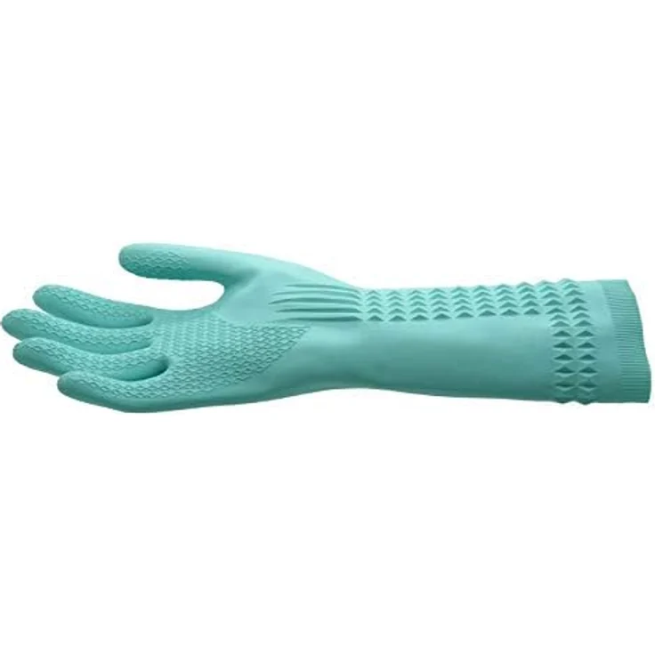 Spontex Zarte Hände, pflegende Haushaltshandschuhe mit sanftem Mandelöl, aus Naturkautschuklatex - Größe M, 1 Paar – Bild 4