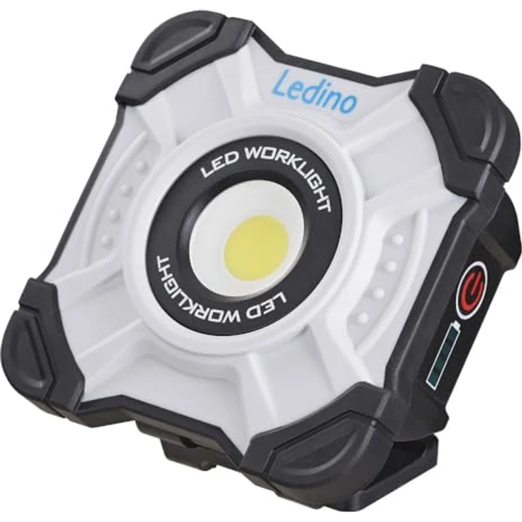Ledino LED Akku-Handleuchte Schönau, 10 W, 1.000 lm 11140104001024 (Akkuhandleuchte Handleuchte Handlampe Arbeitslampe Arbeitsleuchte Strahler Baustellenstrahler Baustellenleuchte Baustellenlampe) – Bild 1