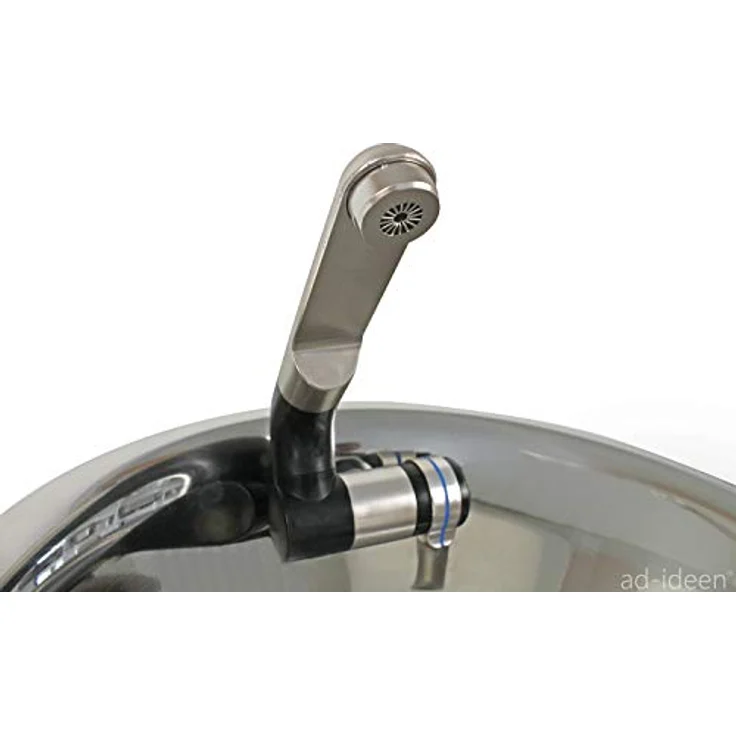 ad-ideen Waschbecken Bausatz 230V Camping Spüle mit Edelstahl Waschbecken, 28 cm und integriertem Wasserhahn – Bild 3