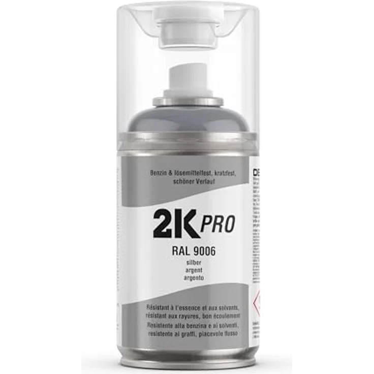 2K PRO 2K Spraydose, 2 Komponenten Sprühlack mit hoher Kratzfestigkeit und UV-Schutz, klar transparent – Bild 1