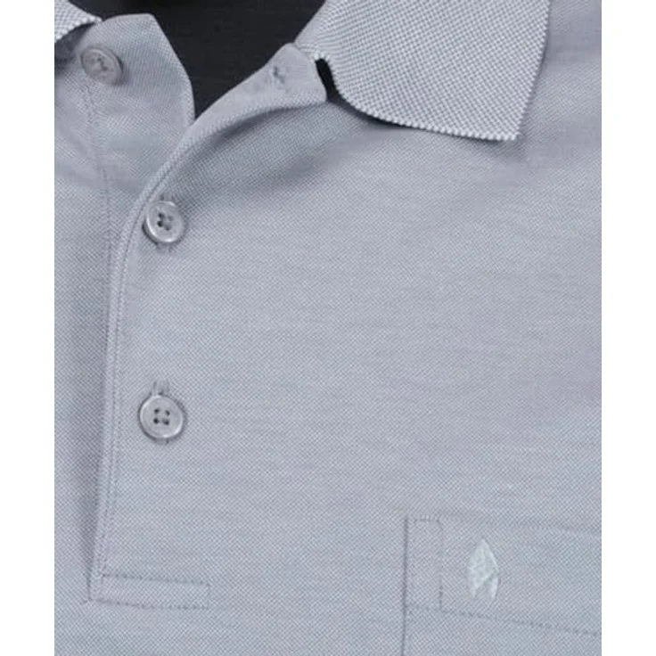 Ragman Herren Poloshirt "Soft-Knit", grau, mit Brusttasche, kurzarm, pflegeleicht, Größe 3XL – Bild 4
