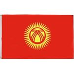 AZ FLAG Kirgisische Fahne, 90x60 cm, 100% Polyester mit Messing-Ösen und verstärkten Ecken, Innen & Außen Nutzung