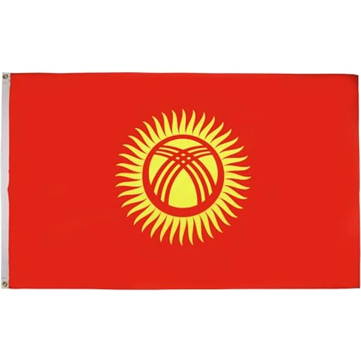AZ FLAG Kirgisische Fahne, 90x60 cm, 100% Polyester mit Messing-Ösen und verstärkten Ecken, Innen & Außen Nutzung – Bild 1