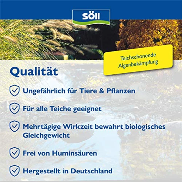 Söll Algenentferner 1 Liter Algosol für 20 Qbm Teichwasser – Bild 4