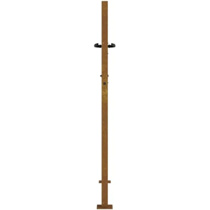 vidaXL Gartentor Gartentor 105x155 cm Cortenstahl Bambus-Design Abschließbar Zauntor, Rostig – Bild 5