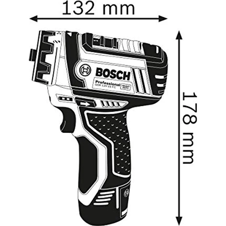 Bosch Professional GSR 12V-15 FC 12V System Akku Bohrschrauber (inkl. 2 x 2,0 Ah Akku, Schnellladegerät, Bohrfutteraufsatz, L-BOXX) – Bild 4