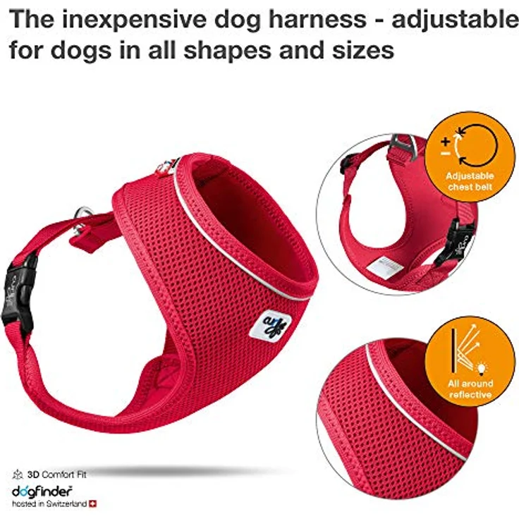 Basic Harness Air-Mesh Red M – Bild 3