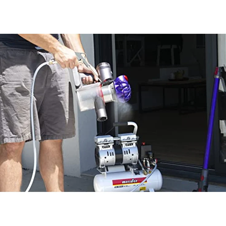 MECAFER Silent Kompressor 425513, 6L, 0,5PS, wartungsfrei, grau, Geräuschpegel 59 dB(A) – Bild 8