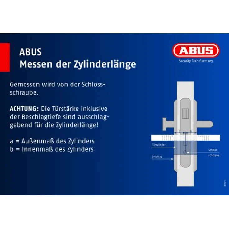 ABUS Profil-Zylinder K82N 30/30 mit Knauf 00503 – Bild 3