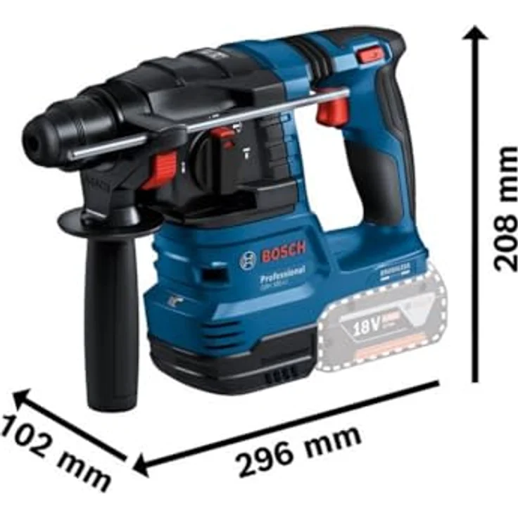 Bosch Bohrhammer GBH 18V-22 Professional, SDS+, 18V, mit Staubabsaugung, Schlagkraft 1,9 Joule – Bild 2