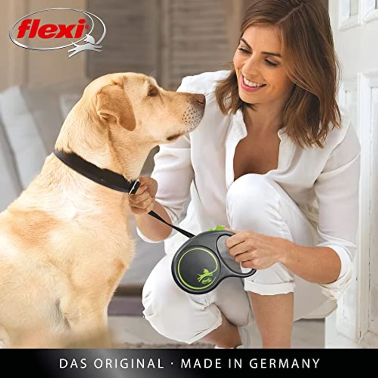 flexi Flexileine BLACK DESIGN Gurt pink, Hundeleine mit perfektioniertem Gurtauslauf und verchromtem Haken – Bild 6