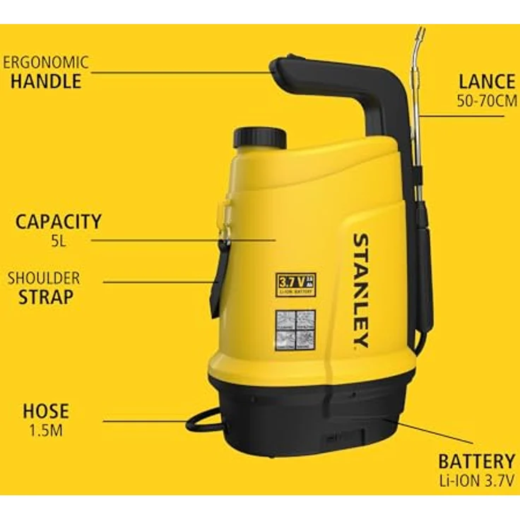 Generic STANLEY Akku-Drucksprüher, 5 L, 3,7 V, 2,6 Ah, kompaktes Bewässerungssystem – Bild 5