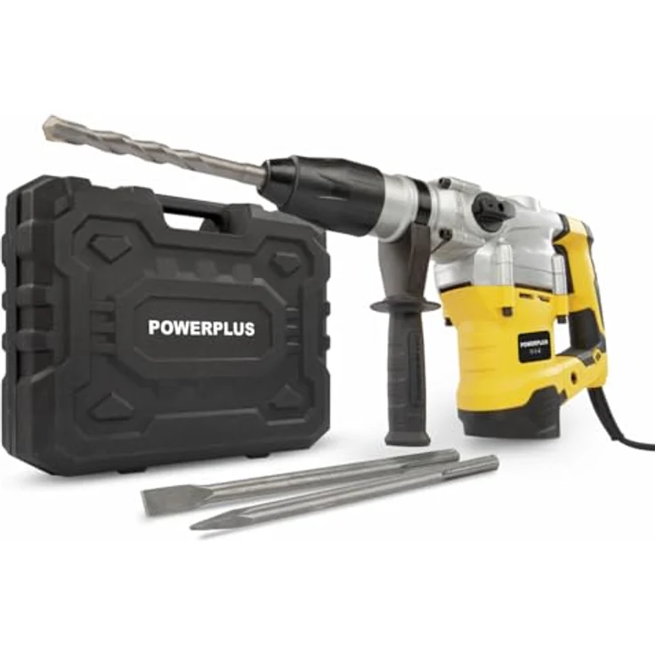 POWERPLUS Elektro-Schlagbohrmaschine POWX1179, 1600 W, Schlagbohren, Meißeln und Meißeldrehen, 9 J, SDS max, inkl. 3 Zubehörteile – Bild 1