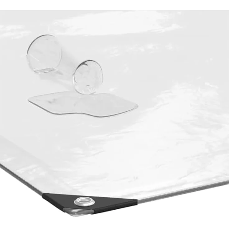 vidaXL Transparente Plane mit Ösen, 5 x 12 m Polyethylen, wasserfest und robust, transparent – Bild 5