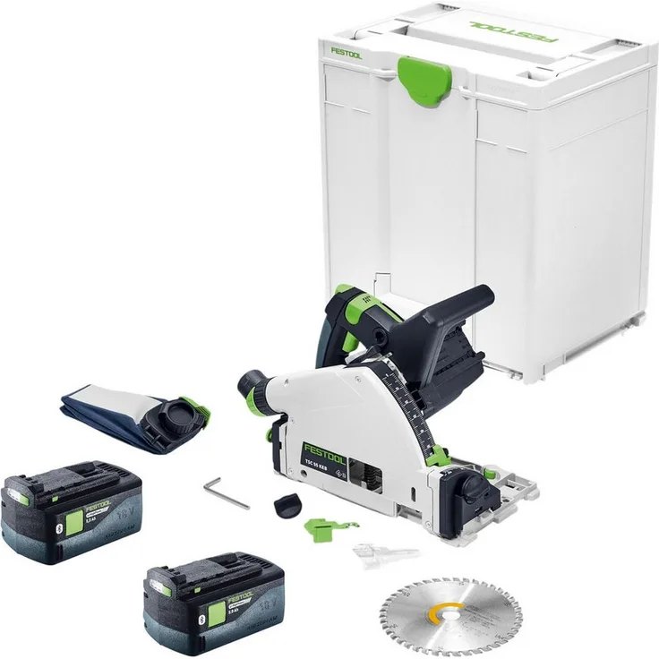 FESTOOL Akku-Tauchsäge TSC 55 KEB-Basic, 18/36 V, 160 mm, Brushless, inkl. 2x Akku und Kreissägeblatt