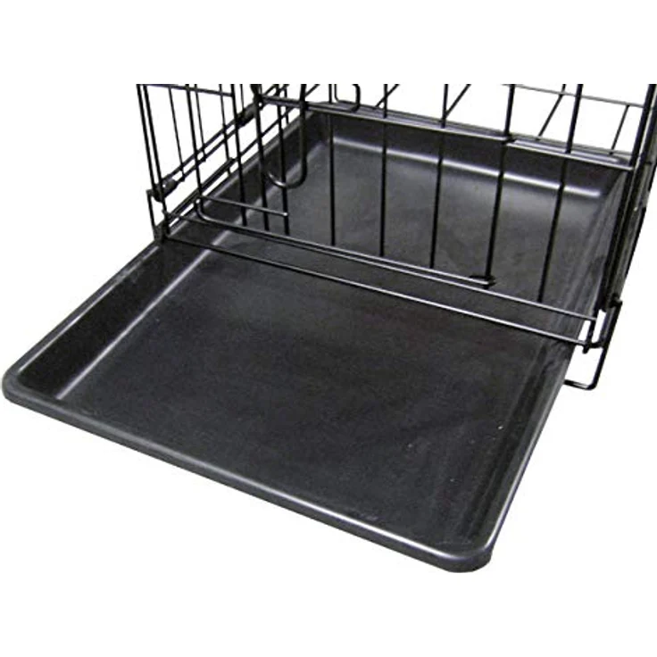 Karlie Drahtkäfig schwarz L: 120 cm B: 76 cm H: 82 cm, Hunde-Transportbox mit sicheren Rückzugsort und herausziehbarer Metall-Bodenwanne – Bild 2