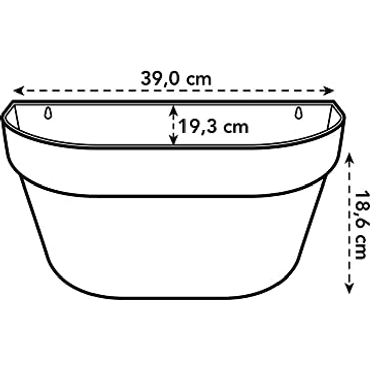 elho Loft Urban Wandampel 40 - Übertopf für Balkon & Außen - Ø 39.3 x H 18.8 cm - Schwarz/Anthrazit – Bild 4