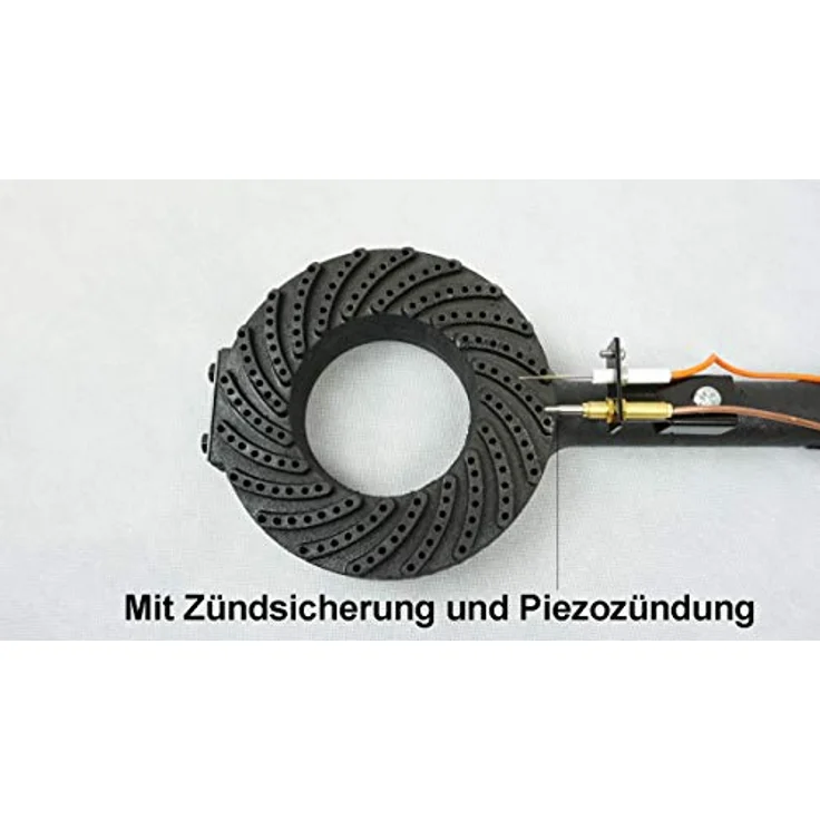Gas-Hockerkocher 10,5 KW Profi Gaskocher Gas Kocher mit Zündsicherung und Piezozündung inkl. Gasreglerlöser mit Magnet + Schlüssel 17mm für Überwurfmutter 1/4" – Bild 4