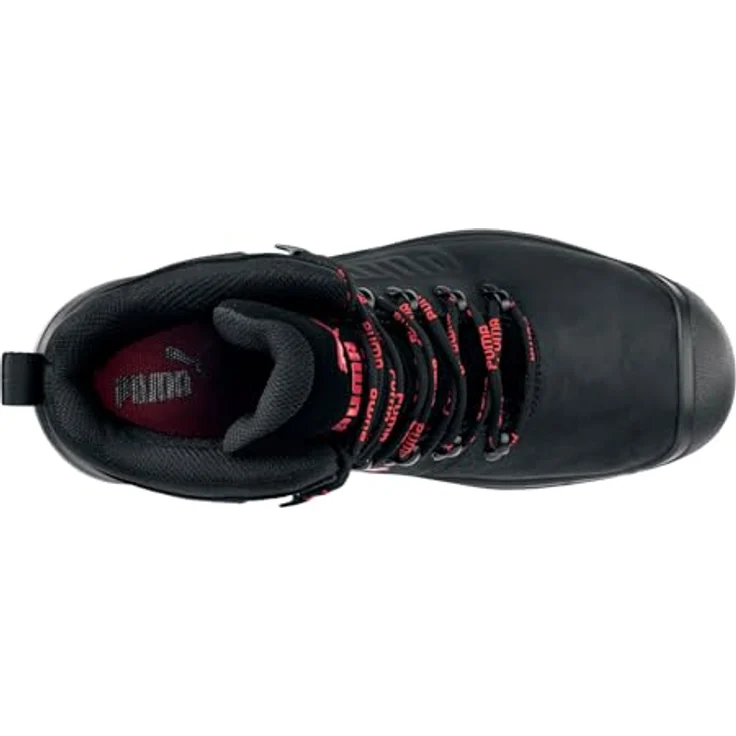 PUMA IRON HD BLK MID S3S FO LG CI SR Sicherheitsschuh, Schwarz, Schuhgröße EU 48, rutschfeste Sohle, dämpfendes Fußbett, Scuff Cap – Bild 5