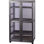 dobar® 58557FSCe Großer Anzuchtschrank Dome 0,36 m³ | Gewächshaus mit 4 Ablagen für Innen- und Außenbereich | Treibhaus Massivholz | Pflanzenhaus | 70 x 52 x 124 cm | Anthrazit