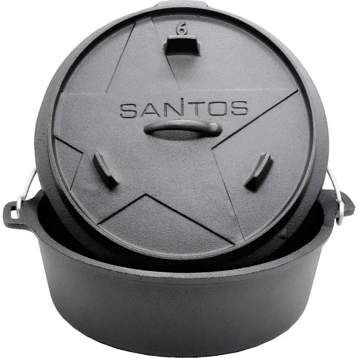 SANTOS Dutch Oven 6qt ohne Füße