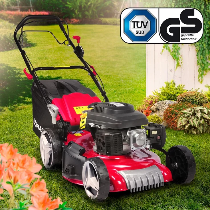 BRAST Rasenmäher Benzin 7PS RED LINE mit Antrieb 51cm Schnittbreite 224ccm Stahlgehäuse 60L Fangkorb – Bild 2