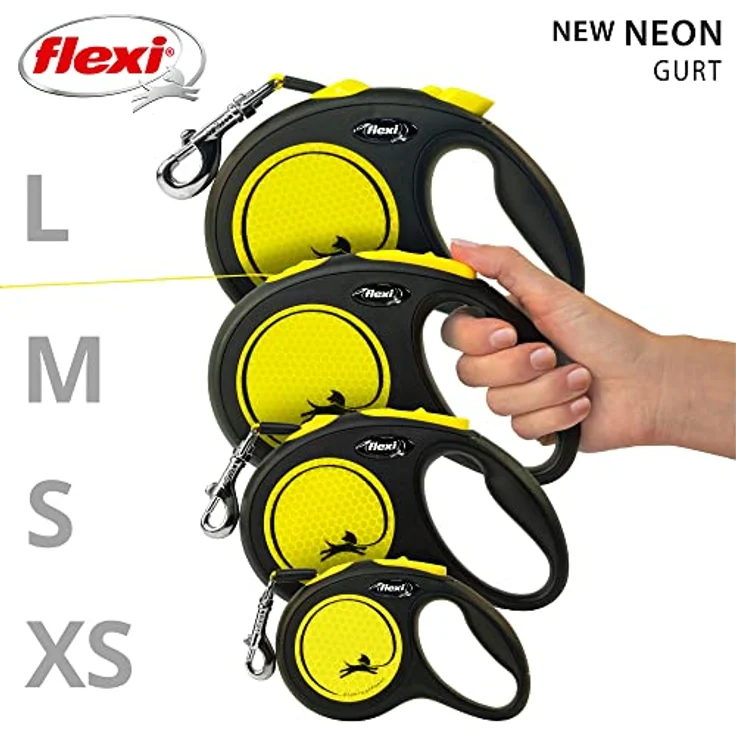 Flexi Hundeleine New Classic L Länge: 5 m, neon – Bild 5