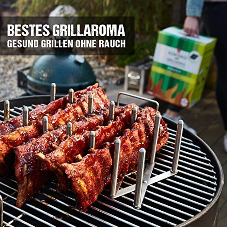 McBrikett KOKOKO Eggs Premium Grillkohle Grillbriketts, 8 kg, 6h Brenndauer – Bild 9