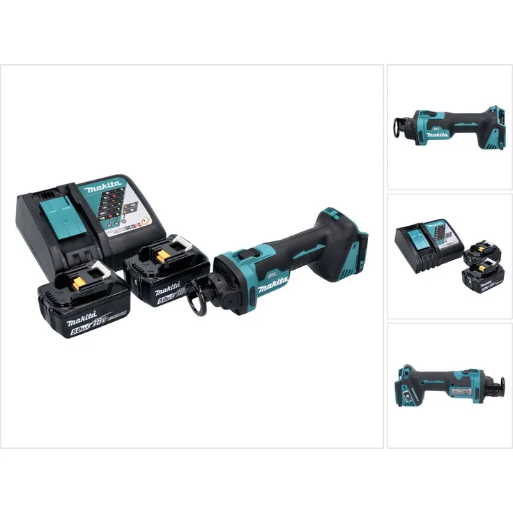 Makita DCO181RT Akku Rotationsschneider 18 V 32000 U/min Brushless + 2x Akku 5,0 Ah + Ladegerät