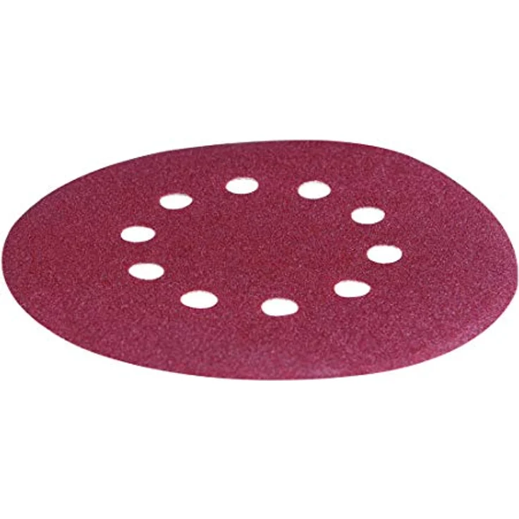 Scheppach Wand & Deckenschleifer Schleifscheiben (10 Stück) | Körnung 80 | 215Ø Scheibe | für DS920 - DS930 - DS210 - DS200 | Klett-Schleifpapier Set | rund | gelocht für Absaugung | Wandschleifer – Bild 2