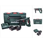 Metabo KH 18 LTX 24 Akku Kombihammer 18 V 2,1 J SDS plus + 2x Akku 4,0 Ah + Ladegerät + MetaboX ( 601712510 )