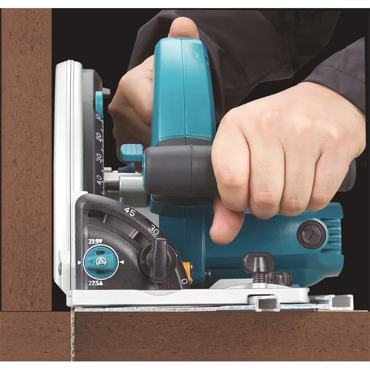 Makita SP6000J 5200 U/min 230V 165 mm 4,4 kg 1300W 48° Tauchsäge mit Makpac, Montagewerkzeug, Sägeblatt, Führungsschiene – Bild 6