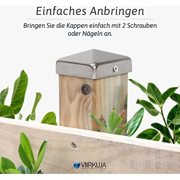 Pfostenkappen 9x9 Cm 10 Stück 90x90 Mm Edelstahl Zaunpfosten-Zaunpfosten Metall: 71X71Mm – Bild 5