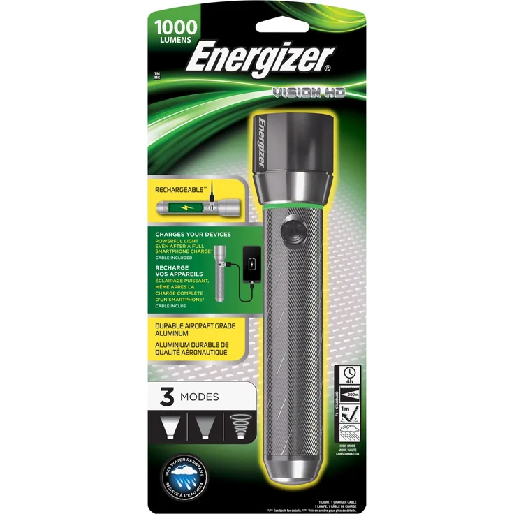 Energizer Vision HD LED Taschenlampe akkubetrieben 1000lm 374g