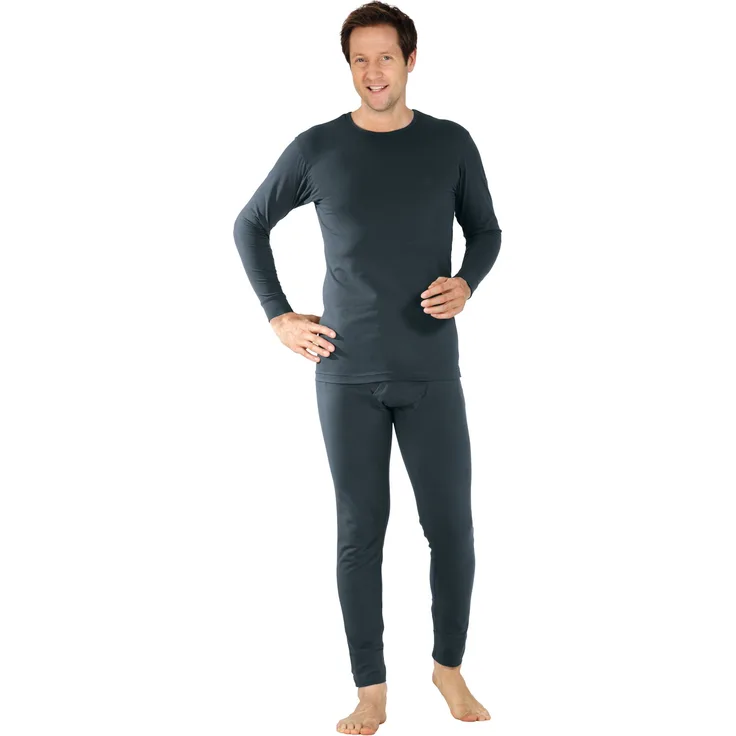 Funktionsunterwäsche Shirt langarm 190 g/m² grau Größe M