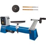 Scheppach DM500T Drechselbank Drechselmaschine Drehbank Drehtischmaschine | 400W Leistung | 4 Stufen von 800–2600 min-1 | Werkstücke max. 500mm Länge / 350mm Ø | M18-Gewinde inkl. 4-Zack-Körnerspitze