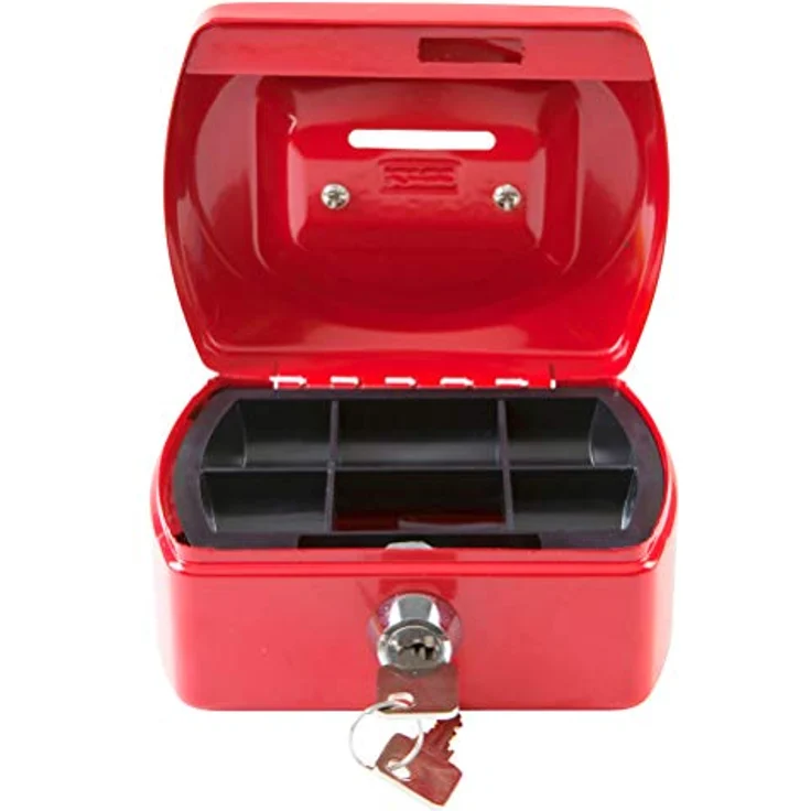 Idena 50032 Geldkassette Mini, 125 x 95 x 60 mm, Rot – Bild 2