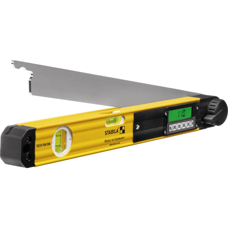 STABILA Elektronischer Winkelmesser TECH 700 DA, 45 cm, 1 Digital-Display, Messbereich: 0° – 270°, Anzeige-Modus: Grad, 1 Horizontal-Libelle, 1 Vertikal-Libelle, Schutzklasse IP 54, Tasche - Preisvergleich – Bild 1