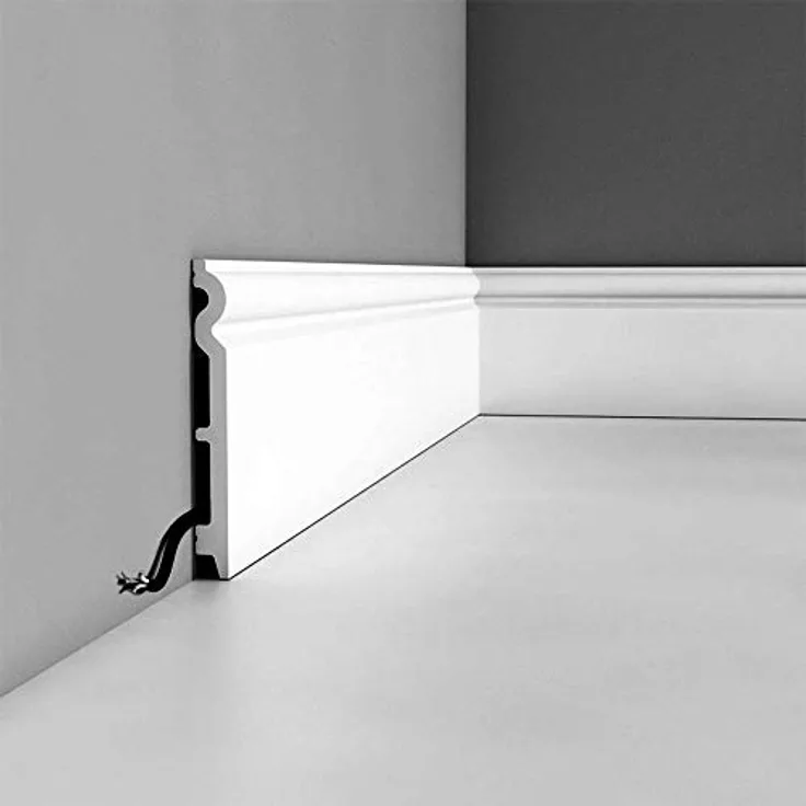 Sockelleiste Fußleiste von Orac Decor SX138 AXXENT Profilleiste Wand Boden Leiste mit Kabelschutz Funktion 2 Meter