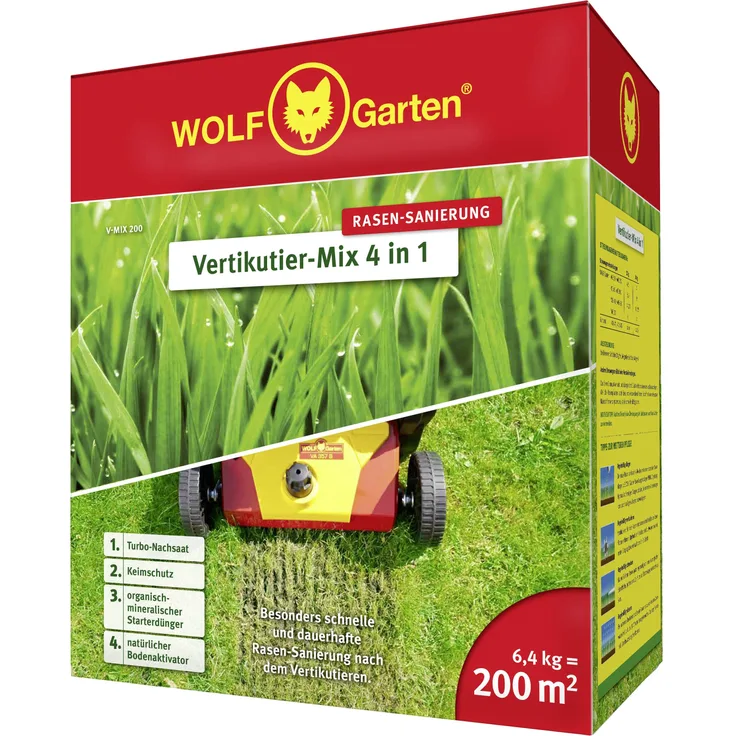 WOLF GARTEN Vertikutier-Mix 4-in-1 (V-MIX 200)