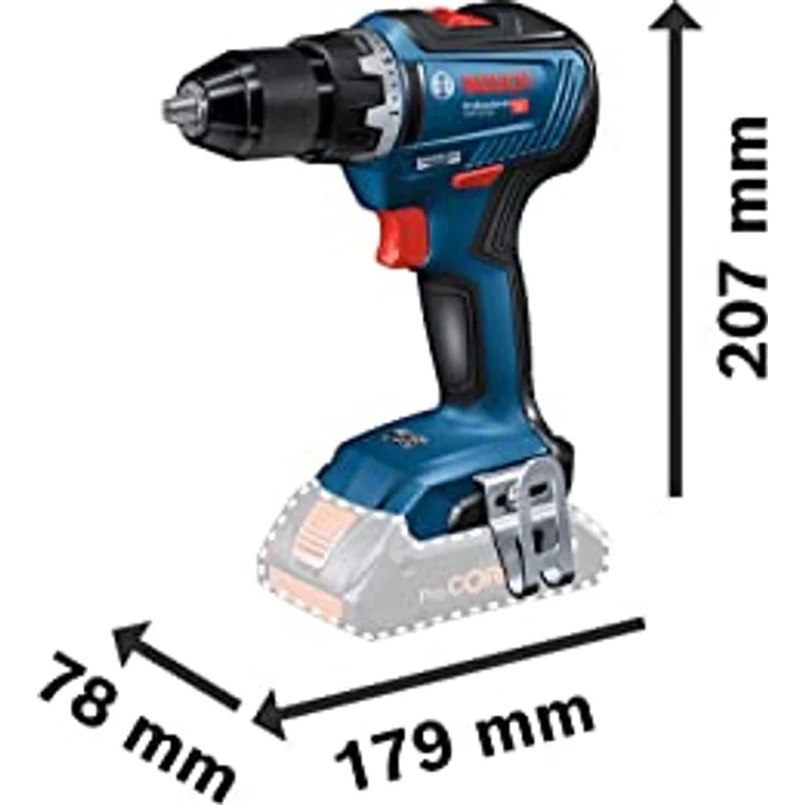 Bosch Professional 06019H5201 18V System Bohrmaschine GSR 18V-55 (2X 2.0 Ah Akku,max. Drehmoment: 55Nm,in L-Boxx),18 V,blau – Bild 4