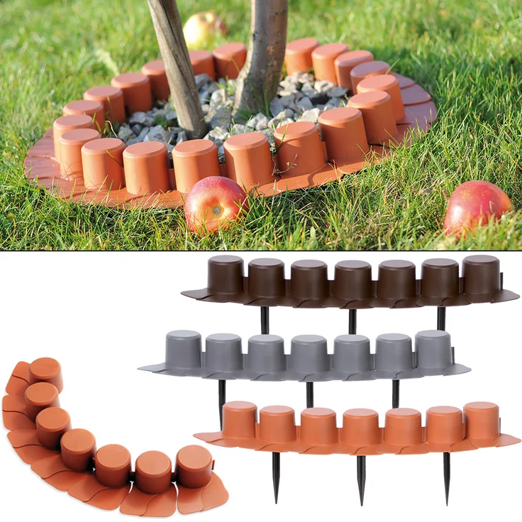 Rasenkante 8,1m Beetumrandung Gartenpalisade Beeteinfassung Randstein Palisade – Bild 1